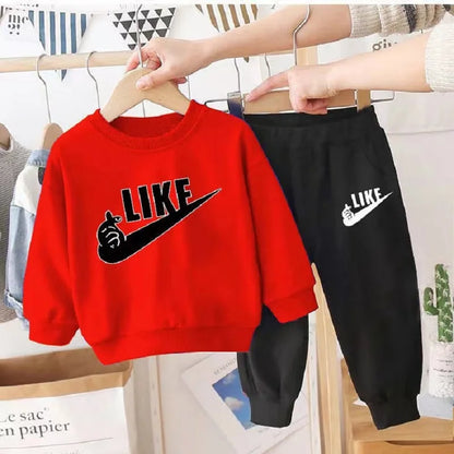 Autumn Kid Boy Clothes Set, Girls Letter Printed Sweatshirt Top And Pants 2PCS Suit.