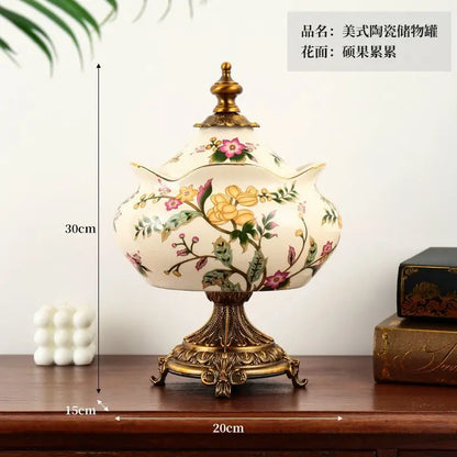 American retro ceramic storage jar crafts, general jar ornaments.