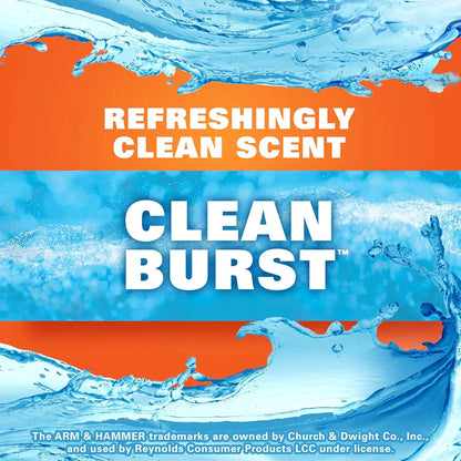 Ultra Strong 13 Gallon Kitchen Trash Bags with Drawstring Closure, Odor Control, Clean Burst Scent, 80 Count.