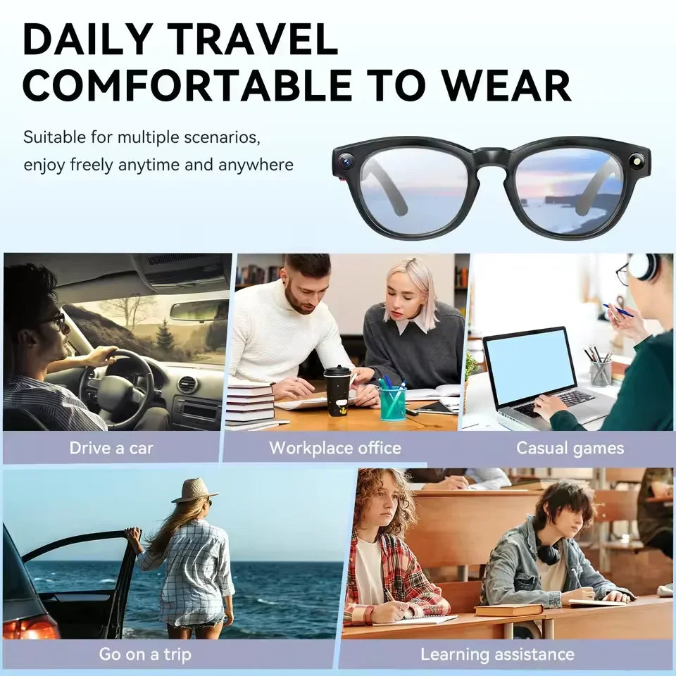 8K HD AI Smart Glasses, Chat GPT 800MP Camera, Bluetooth, Call AI Translation ,Voice Assistant Control ,Sunglasses Women Men 2026.