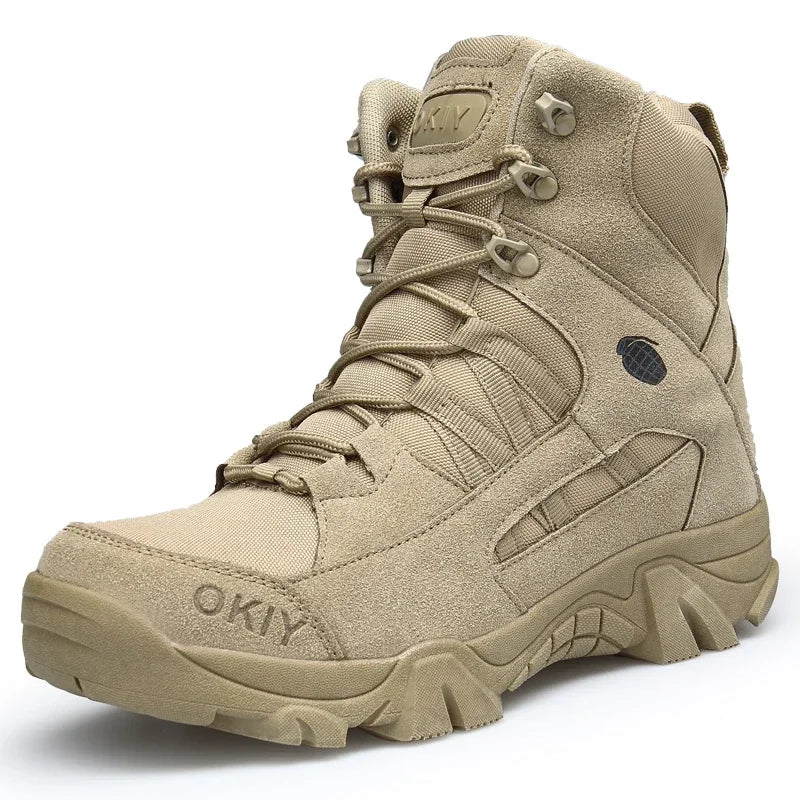 Men Tactical Boots Lace Up Breathable Army Boots Unisex