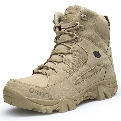 Men Tactical Boots Lace Up Breathable Army Boots Unisex