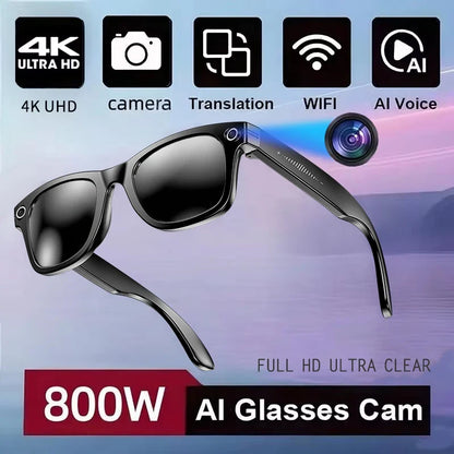New 800W Camera AI Glasses, Men Color-Changing Smart Translation Glasses, Photo, Video Recording ,Waterproof Call Smart Sunglasses.