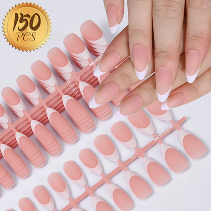 576pcs/Box Colorful Fake Nails Black Red Design, Oval Short Square Press On Mixed Full Cover Nail Tips.