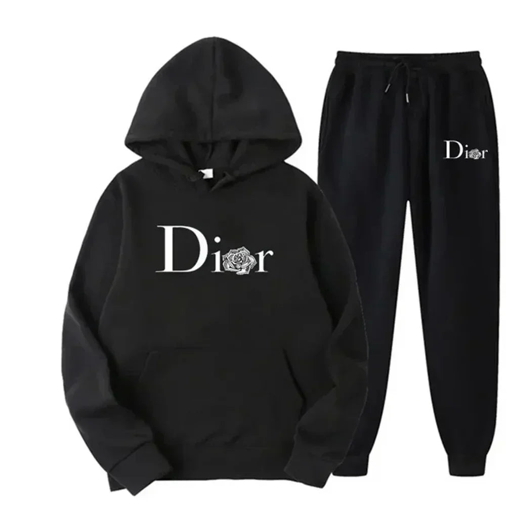 New Men Fashion Fitness Outdoor Jogging and Casual Sets, Autumn Two-piece Long-sleeved Sweatshirts and Sweatpants for Men.