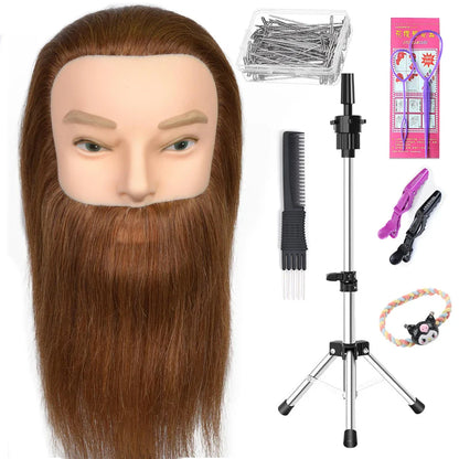 100% Real Human Hair Mannequin ,Styling Heads Cosmetology Practice Heads.
