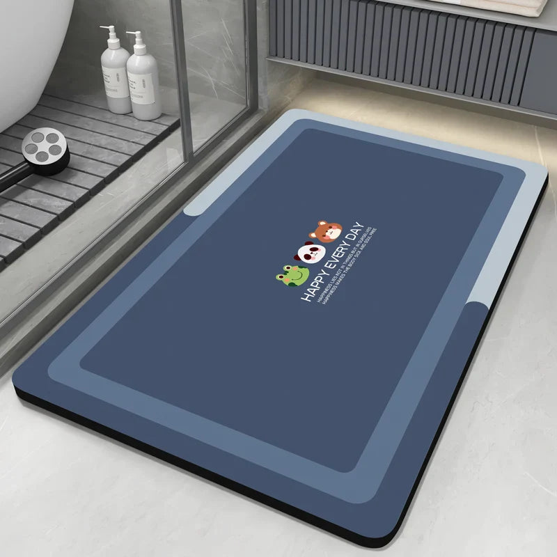 Bath Mats Bathroom  Anti Slip Floor Mat Quick Dry Shower Toilet Rug