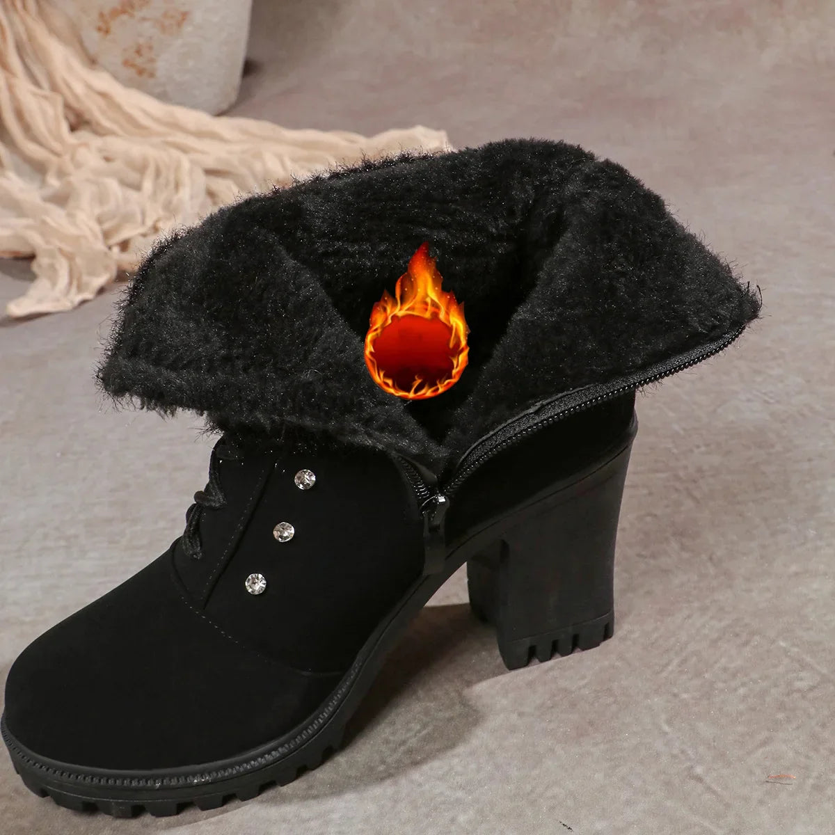 Women Boots Winter Designer High Heels Shoes for Women