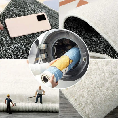 VIKAMA Racing Car Carpet - Soft And Comfortable For Skin Contact, Suitable For Living Room, Bedroom And Bedside Area.