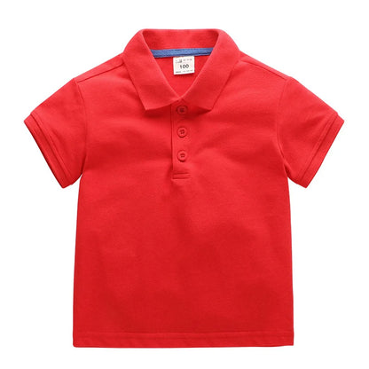 Kids Boys Solid Color Cotton Polo Shirts 2025. Tops Tee Girls Baby Lapel  Shirt Age 1-10T