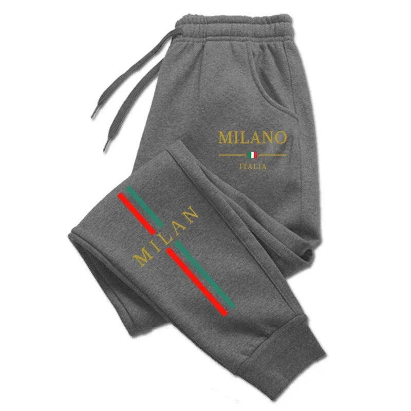2025 Milan City Printed Jogger Pants, Men, Women Autumn Winter Casual, High Quality Running Sweatpants.