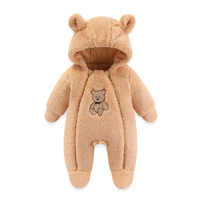 Newborn Baby Winter Jacket  Hooded  Romper   Boys  Girl  0 to 12 Months