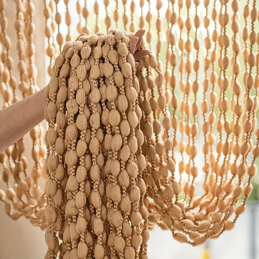 Polyester Door Beaded Curtains Lantern Tassel Cord Curtains.