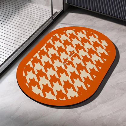 Bath Mats Bathroom  Anti Slip Floor Mat Quick Dry Shower Toilet Rug