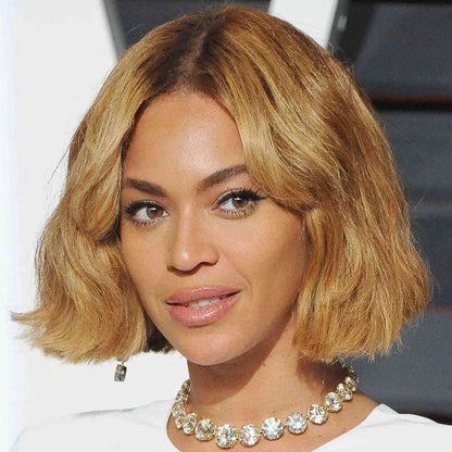 Honey Blonde Wavy Lace Front Wig with Shadow Roots | HD Lace Human Hair Wig | Multi-Parting