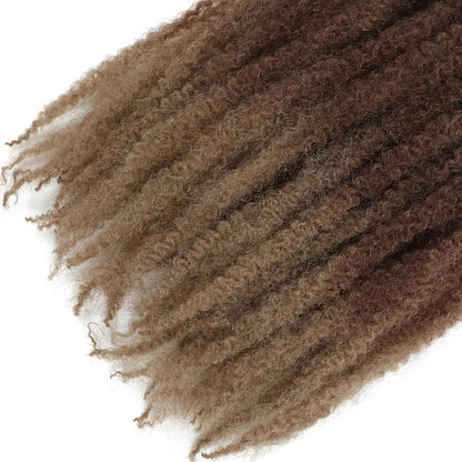 18" Marley Twist Braiding Hair | Crochet Braids | Afro Twist Kinky Hair Extensions | Ombre Colors | 30 Strands/Pack