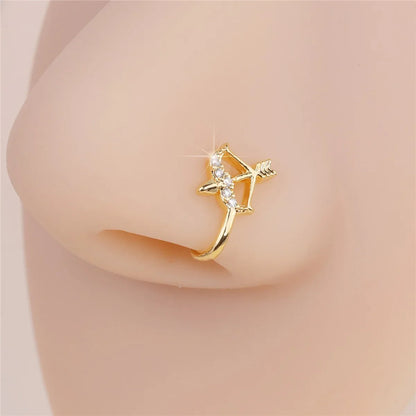 Nine Pieces Of Piercing-Free nose Rings, U-Shaped Nose Clips