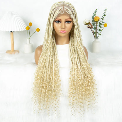 Boho Triangle Knotless Box Braids Wig | Full Lace | Baby Hair | KIMA Synthetic
