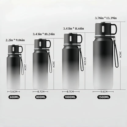 600-1500ml Stainless Steel Thermal Mug, Outdoor Thermos Cup, Portable Vacuum Flasks, Cold and Hot Thermos Water Bottle, Coffee Mug.