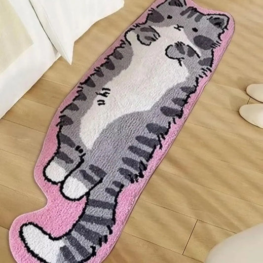 VIKAMA Cartoon Cat Patterned Carpet Home Decor Non-Slip And Dirt-Proof.