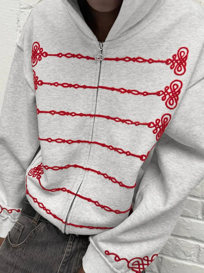 All Top Quality Personality Simple Design Zip Up Hooded Jackets Niche Fashion.