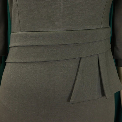 Elegant Office Dresses for Women, O Neck Half Sleeve, Formal Business Work Wear