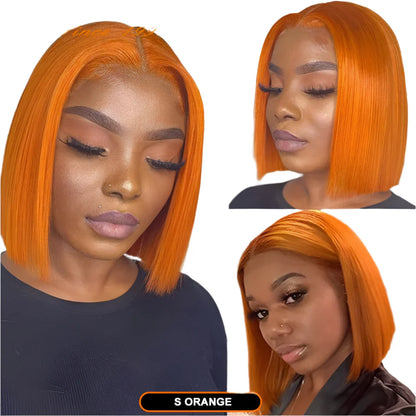 Ginger Short Bob Wig | Straight Human Hair T-Part Lace Front