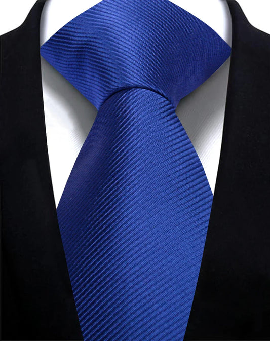Solid Tie 7.5cm Necktie For Men Fashion, Wedding  Slim Blue Gray.