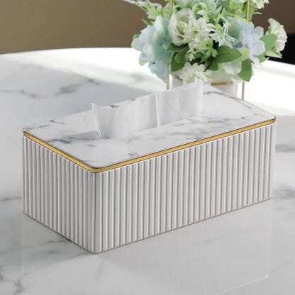 Tissue Box Living Room High-end  Leather Tissue Box