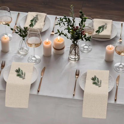 Linen Napkins Set of 6/10/12, 30x30cm cotton Napkins Cloth Washable.