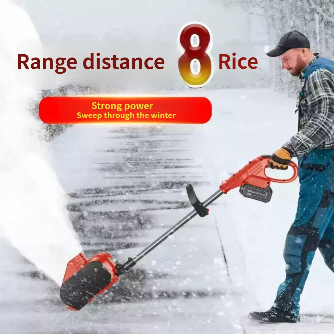 20V Electric Snow Plow, Small Hand-pushed Snow Removal Machine.