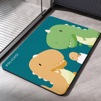 Bath Mats Bathroom  Anti Slip Floor Mat Quick Dry Shower Toilet Rug