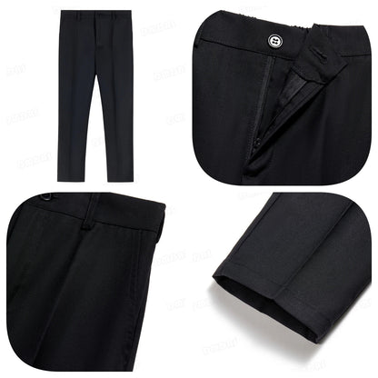 Velvet Collar Suit Set for Kids 3-14 Years, Three-Piece Boys, Toddler, Teens Suits.