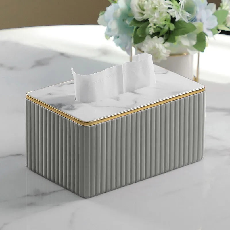 Tissue Box Living Room High-end  Leather Tissue Box