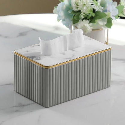 Tissue Box Living Room High-end  Leather Tissue Box