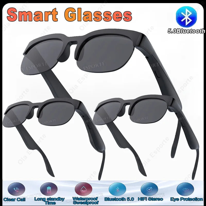 Smart Glasses Men, Women Bluetooth Calling, Music Playback, Outdoor Sports Cycling, UV-proof Sunglasses Smart Audio Glasses.