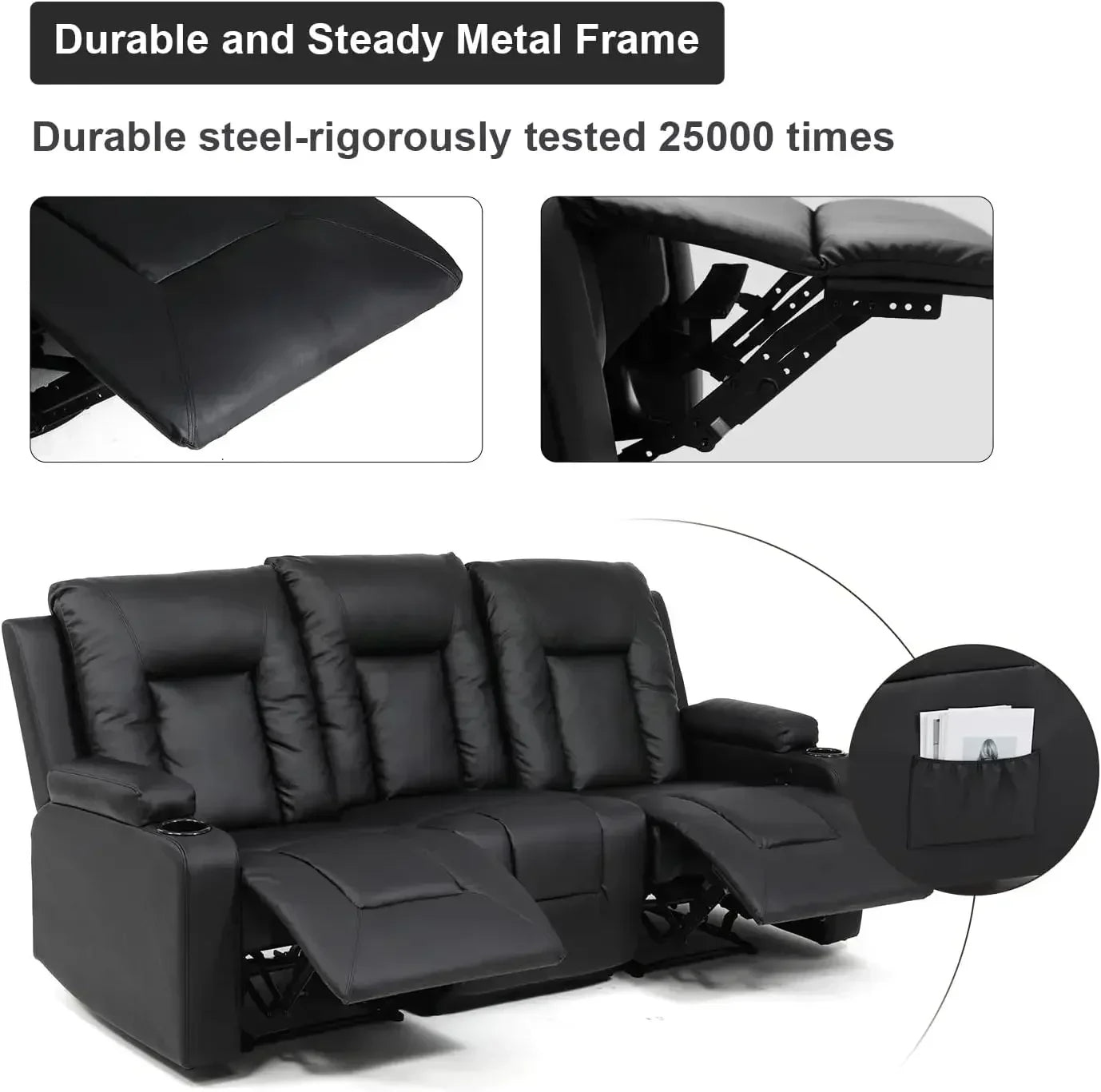 Recliner Chair Set, Leather Recliner Living Room Furniture Sets, Recliner Sofa Loveseat.
