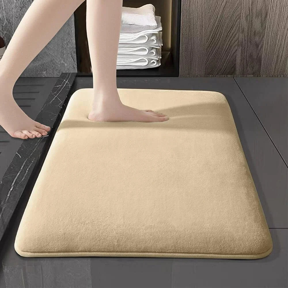 Super absorbent floor mat, anti slip coral velvet door mat