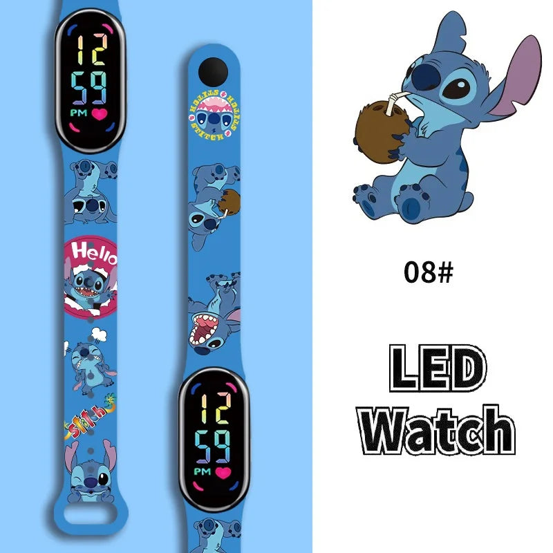 Stitch Children Watches Girls Waterproof Sport ,Touch Screen Watch Digital Clock Bracelet Gifts.