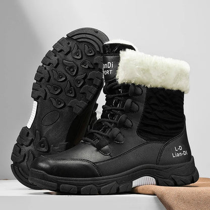 Men's Outdoor, Velvet Snow Boots Waterproof  Cold Proof Long Boots