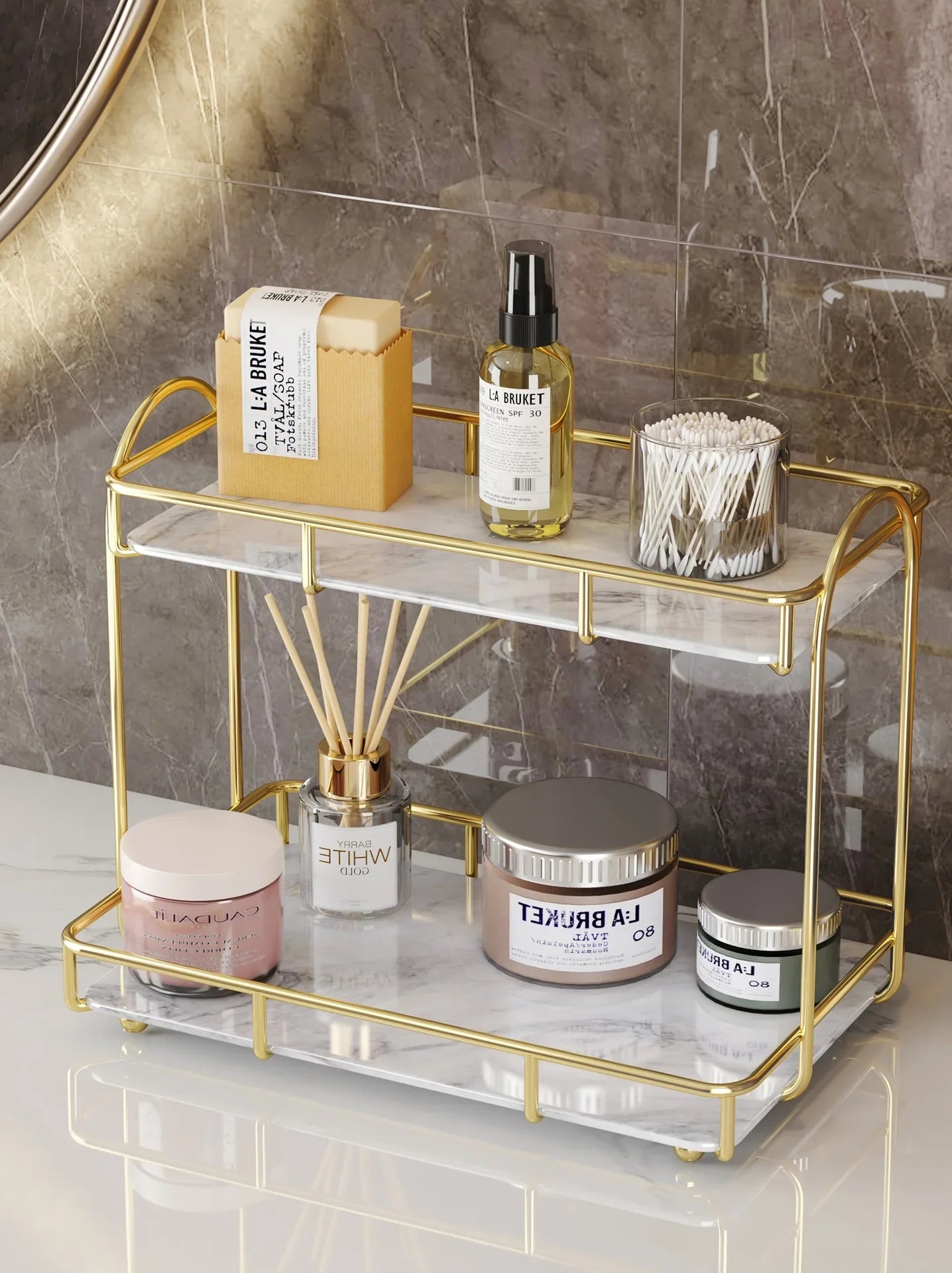Bathroom toilet wall hanging luxury desktop storage