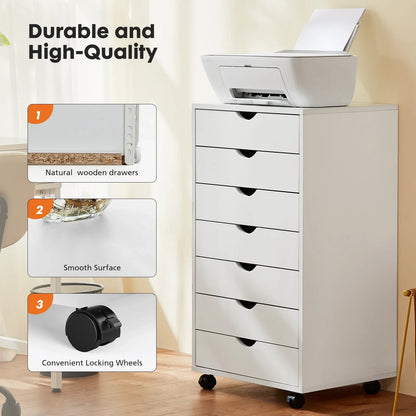 7 Drawer Chest Dressers Nightstand Storage Cabinet.