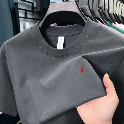 2026 Pure Cotton High Collar Short Sleeve T-shirt Designer Brand.