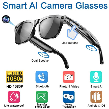 Xiaomi 8K HDSmart Glasses AI GPT, Camera, Bluetooth Call, 260Mah Battery, Voice Assistant ,Translate, office, Identify Objects.
