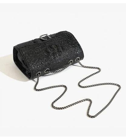 Luxury Women's Handbag with Chains & Sequins | Crossbody Shoulder Messenger Bag (Brand Design, Animal Print, Casual Purses)