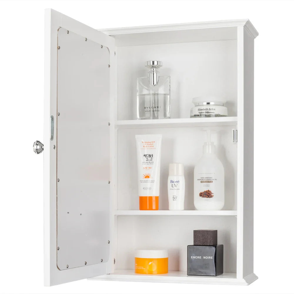 Single Door Mirror Indoor Bathroom Wall Mounted Cabinet.