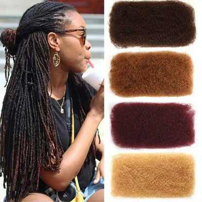Afro Kinky Curly Bulk Human Hair | Brazilian Remy for Dreadlocks & Braids