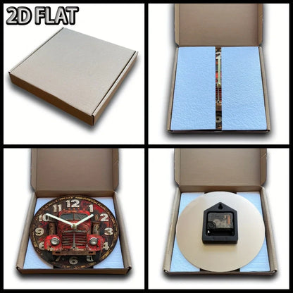 [Silent Wooden Wall Clock] Modern Silent Wooden Wall Clock - Round Design Battery-Powered for Living Room & Bedroom Decor