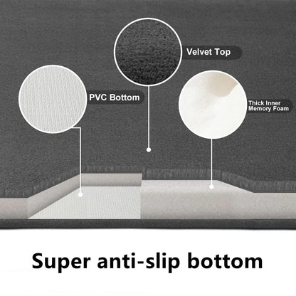 Super absorbent floor mat, anti slip coral velvet door mat