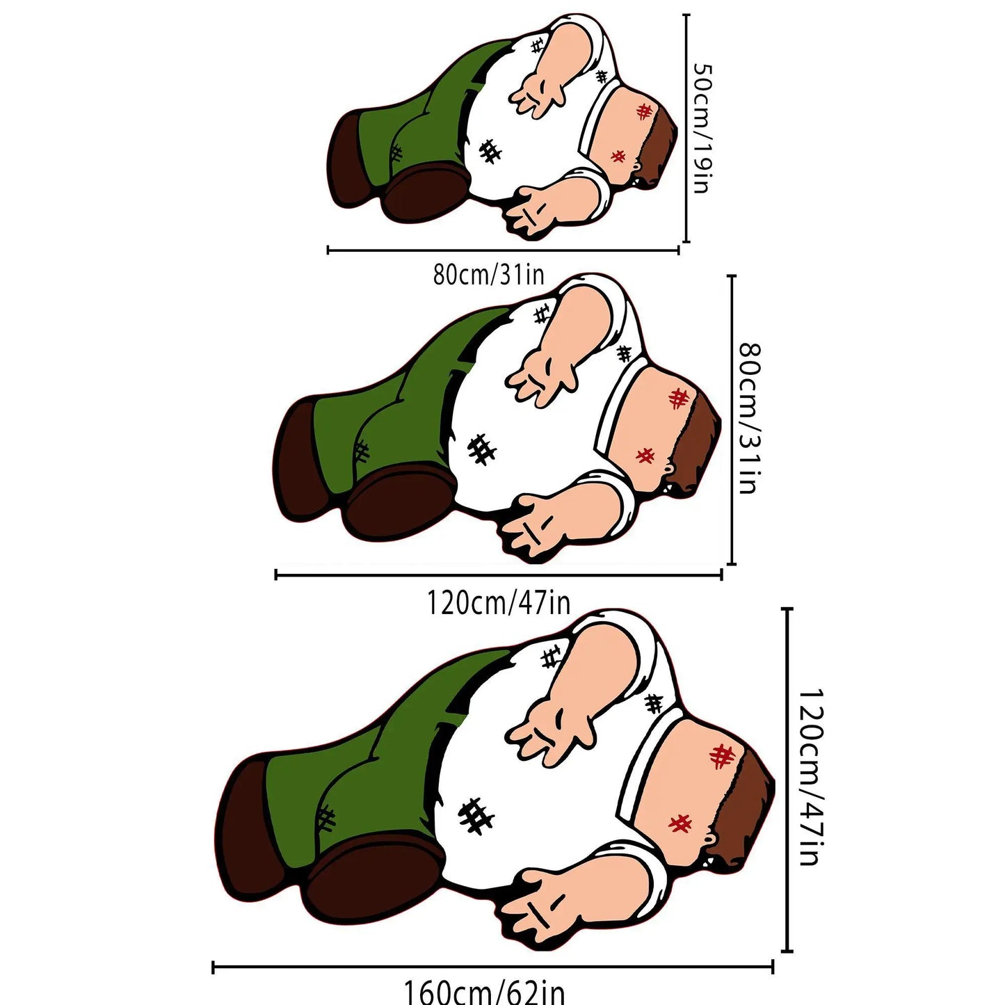 VIKAMA American-Style Cartoon Prone Figure Carpet.
